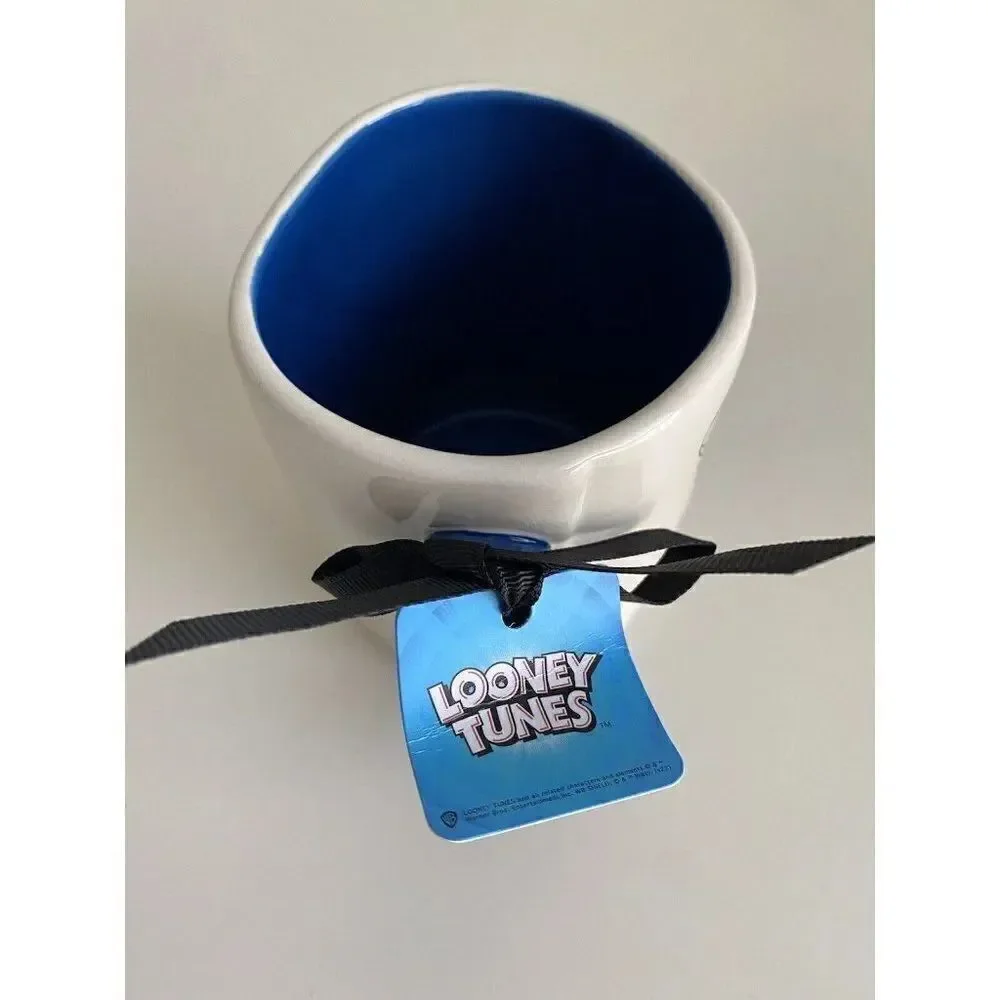 Rae Dunn “THATS ALL FOLKS” Porky Pig Looney Tunes Double‎ Sided Mug NEW 2022